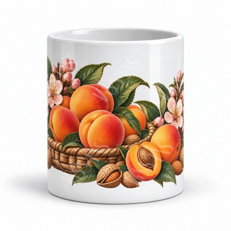 Mug gourmand - Abricots et amandes, vue de face