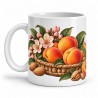 Mug gourmand - Abricots et amandes, anse à gauche