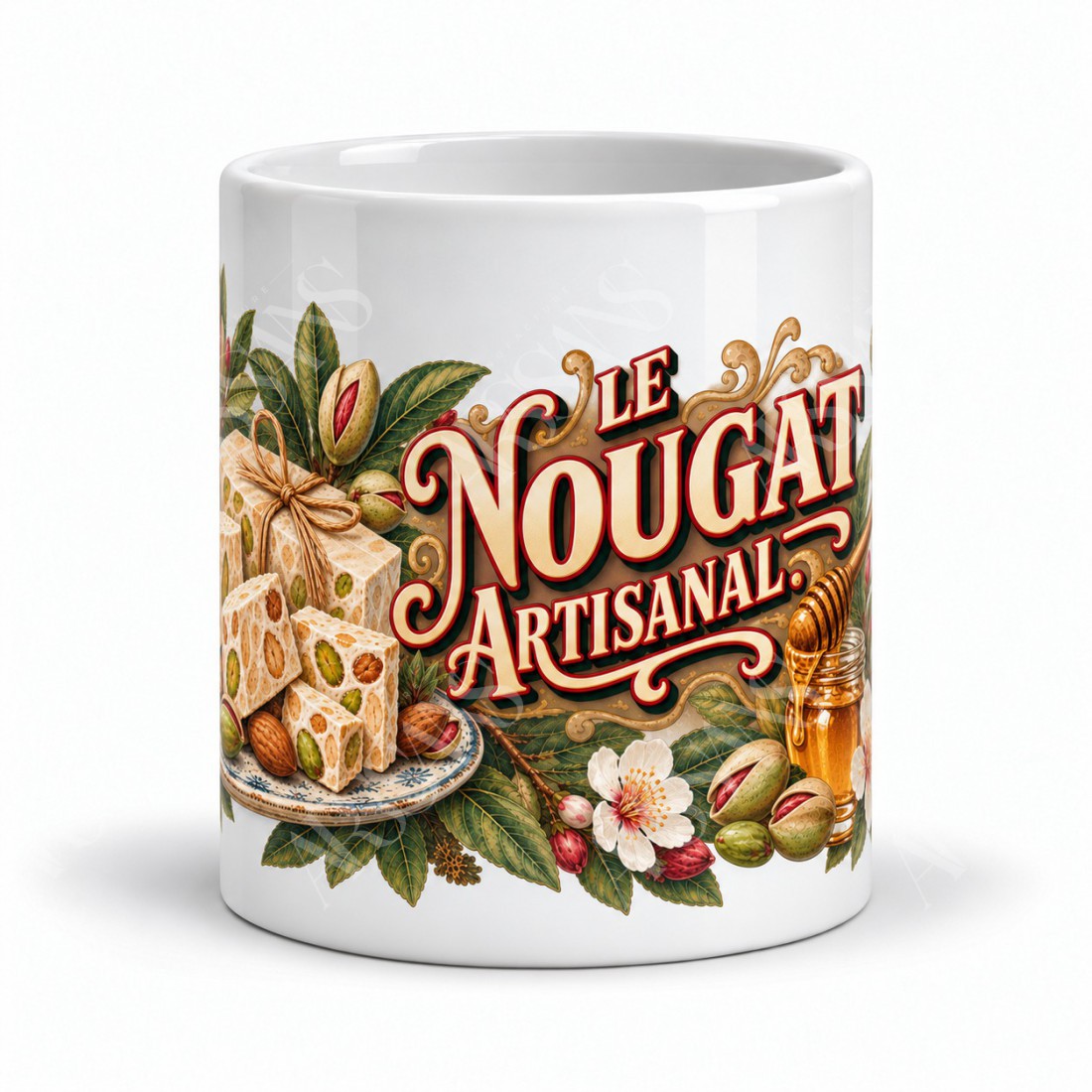 Mug gourmand - Le nougat artisanal, vue de face