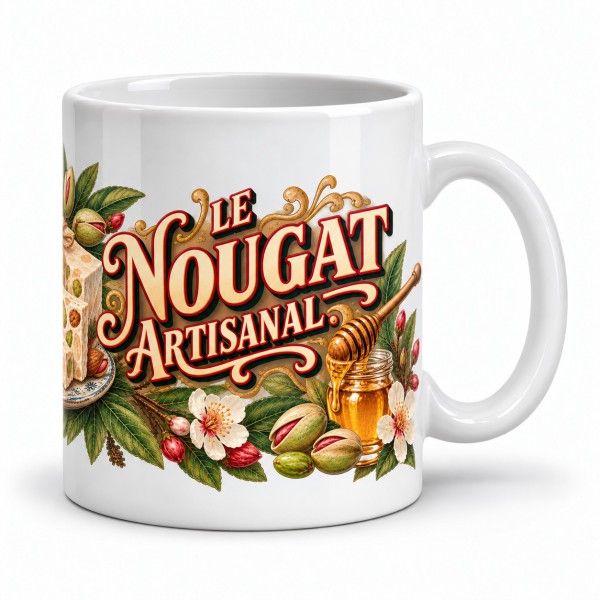 Mug gourmand - Le nougat artisanal, anse à droite