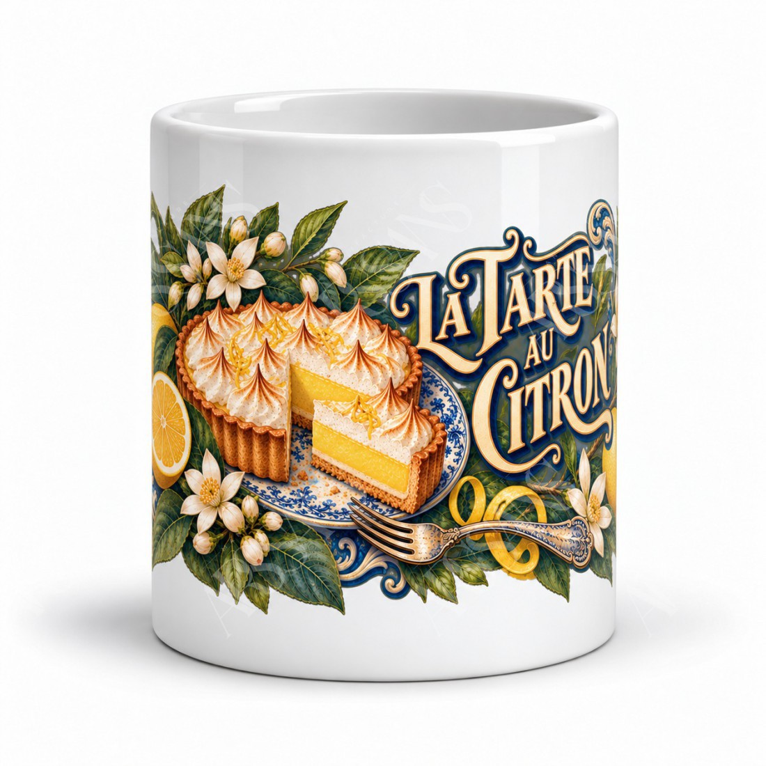 Mug gourmand - La tarte au citron, vue de face