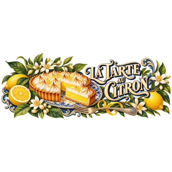 Mug gourmand - La tarte au citron, décor à plat