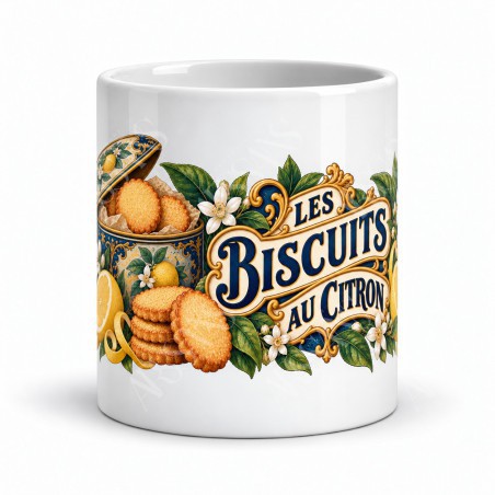 Mug gourmand - Les biscuits au citron, vue de face