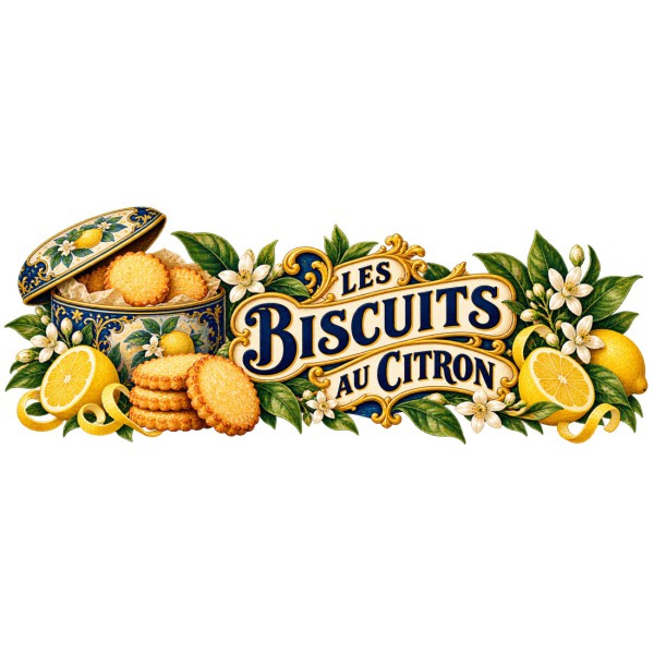 Mug gourmand - Les biscuits au citron, décor à plat