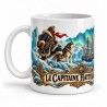 Mug Jules Verne - Le capitaine Hatteras, façon affiche, anse à gauche