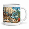 Mug Jules Verne - Un capitaine de quinze ans, façon affiche, anse à droite