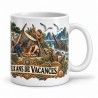 Mug Jules Verne - Deux ans de vacances, façon affiche, anse à droite