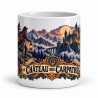 Mug Jules Verne - Le Château des Carpathes, façon affiche, vue de face