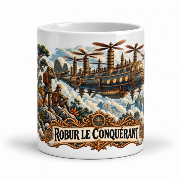 Mug Jules Verne - Robur le Conquérant, façon affiche, Manufacture Arssans