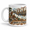 Mug Jules Verne - Robur le Conquérant, façon affiche, anse à gauche