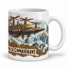 Mug Jules Verne - Robur le Conquérant, façon affiche, anse à droite