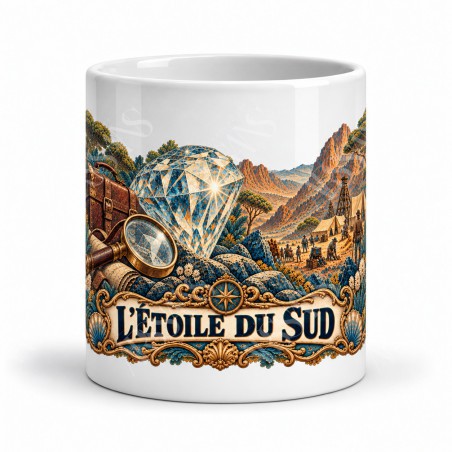 Mug Jules Verne - L’Étoile du Sud, façon affiche, vue de face