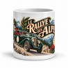 Mug rétro - Le rallye des Alpes, vue de face
