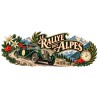 Mug rétro - Le rallye des Alpes, décor à plat