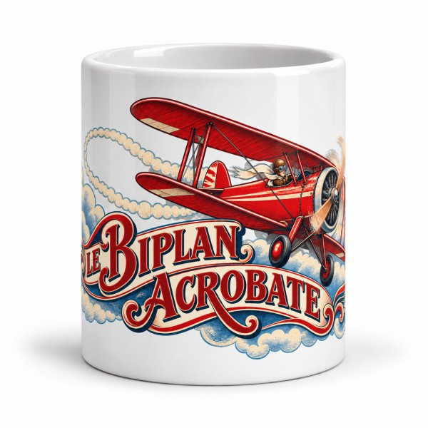 Mug rétro - Le biplan acrobate, Manufacture Arssans