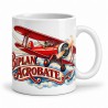 Mug rétro - Le biplan acrobate, anse à droite
