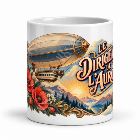 Mug voyage - Le dirigeable de l’aurore, vue de face