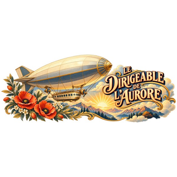 Mug voyage - Le dirigeable de l’aurore, décor à plat