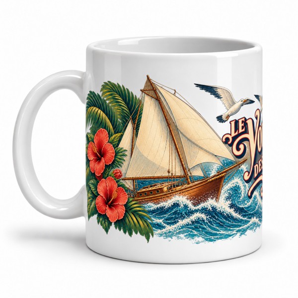 Mug voyage - Le voilier des îles, anse à gauche