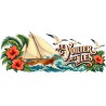 Mug voyage - Le voilier des îles, décor à plat