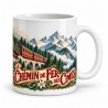Mug rétro - Le chemin de fer des cimes, anse à droite