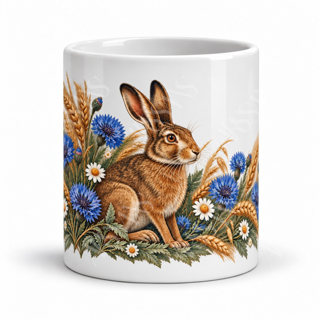 Mug nature - Le lièvre des prairies, vue de face