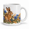 Mug nature - Le lièvre des prairies, anse à droite