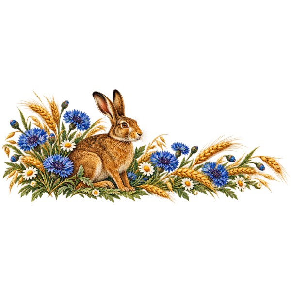 Mug nature - Le lièvre des prairies, décor à plat