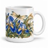 Mug nature - Libellules et iris, anse à droite