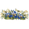 Mug nature - Libellules et iris, décor à plat