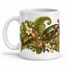 Mug nature - Scarabées et fougères, anse à gauche
