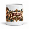 Mug métiers d’autrefois - L’horloger, façon affiche, vue de face