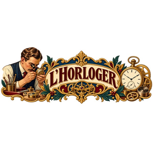 Mug métiers d’autrefois - L’horloger, façon affiche, décor à plat