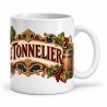 Mug métiers d’autrefois - Le tonnelier, anse à droite
