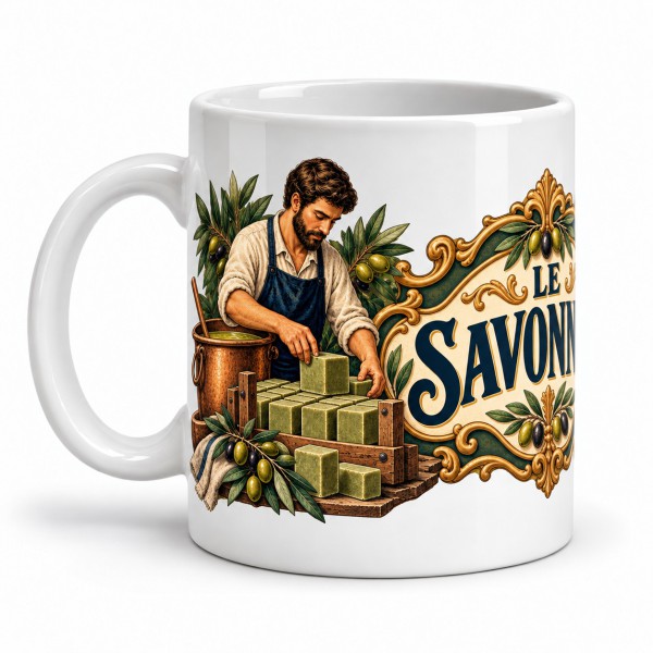 Mug métiers d’autrefois - Le savonnier, anse à gauche