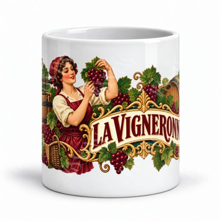 Mug métiers d’autrefois - La vigneronne, vue de face