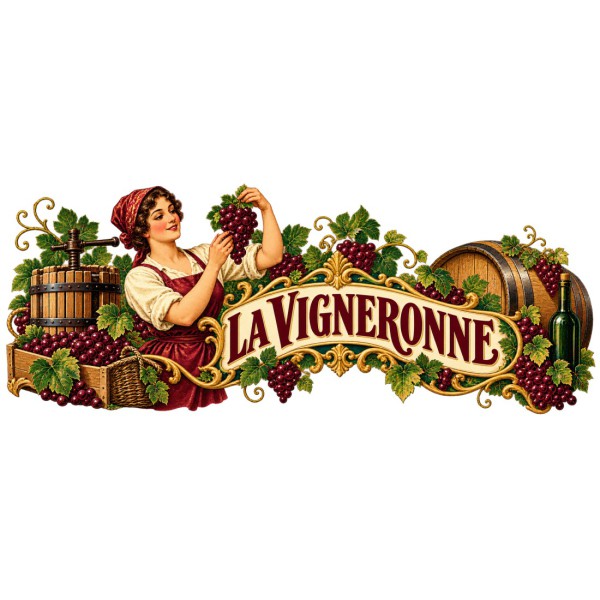 Mug métiers d’autrefois - La vigneronne, décor à plat