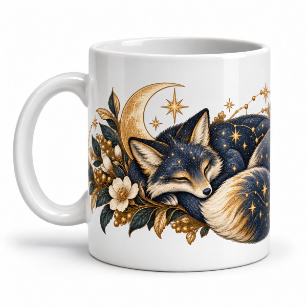 Mug imaginaire - Le renard des constellations, anse à gauche