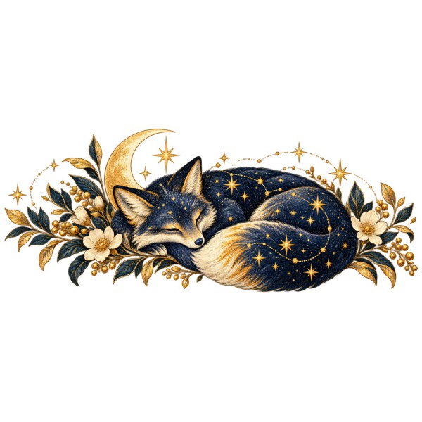 Mug imaginaire - Le renard des constellations, décor à plat