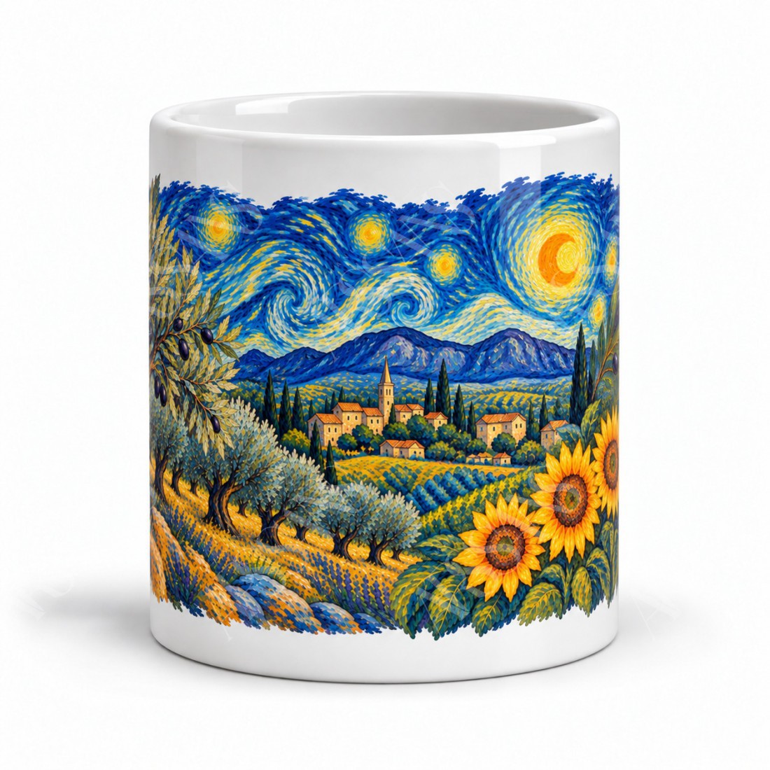 Mug Provence - Nuit des Alpilles, vue de face