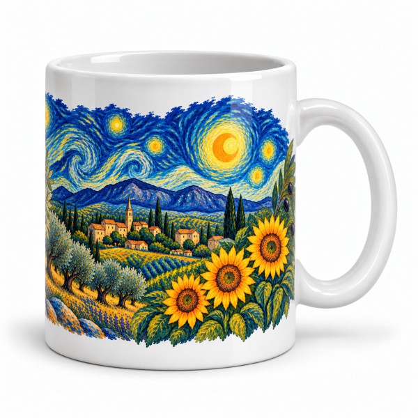 Mug Provence - Nuit des Alpilles, anse à droite
