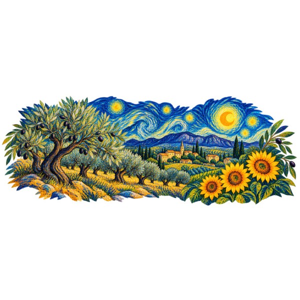 Mug Provence - Nuit des Alpilles, décor à plat