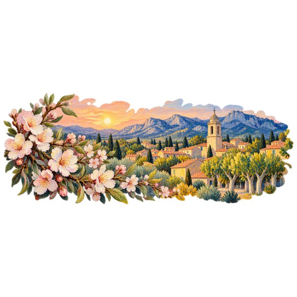 Mug Provence - Saint-Rémy au matin, décor à plat