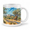 Mug Provence - Oliviers sous le mistral, anse à droite