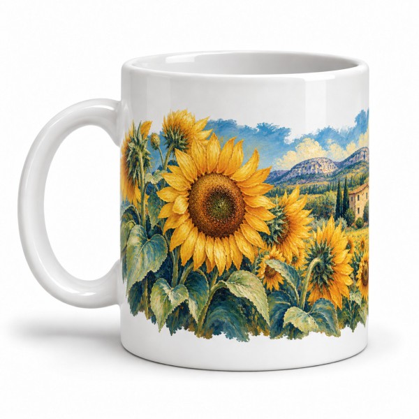 Mug Provence - Tournesols de juillet, anse à gauche