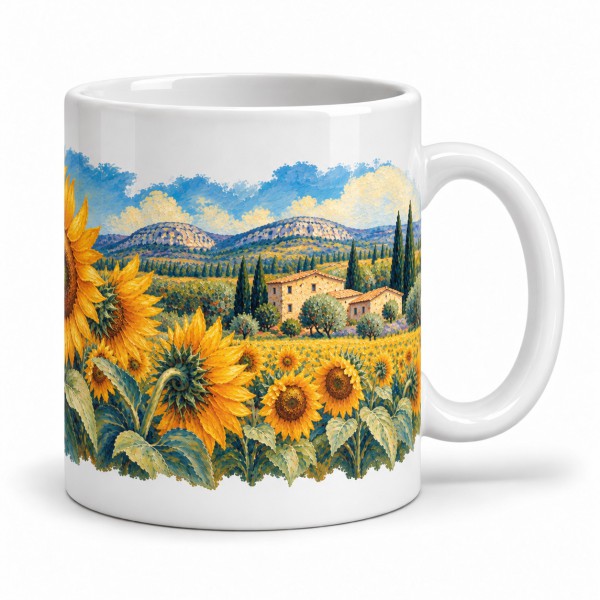 Mug Provence - Tournesols de juillet, anse à droite
