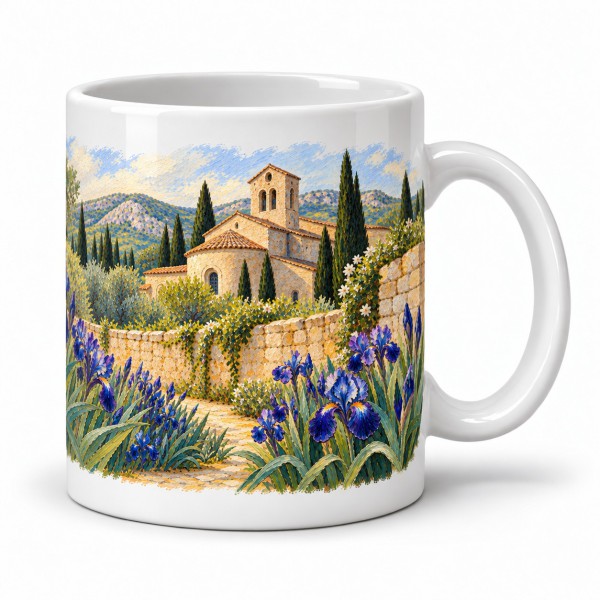 Mug Provence - Iris de Saint-Paul, anse à droite