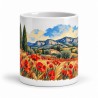 Mug Provence - Coquelicots et cyprès, vue de face