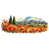 Mug Provence - Coquelicots et cyprès, décor à plat