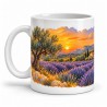 Mug Provence - Lavandes au couchant, anse à gauche